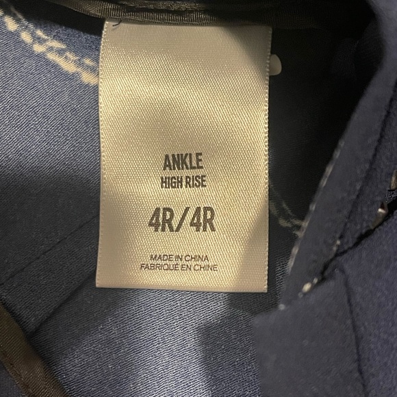 Express Plaid Ankle High Rise Work Pants - Picture 2 of 3